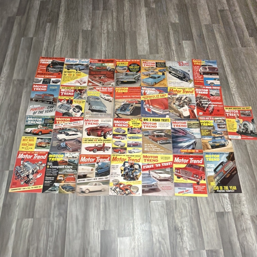 Vintage LOT 29 Motor Trend Magazines Car 1957 1958 1959